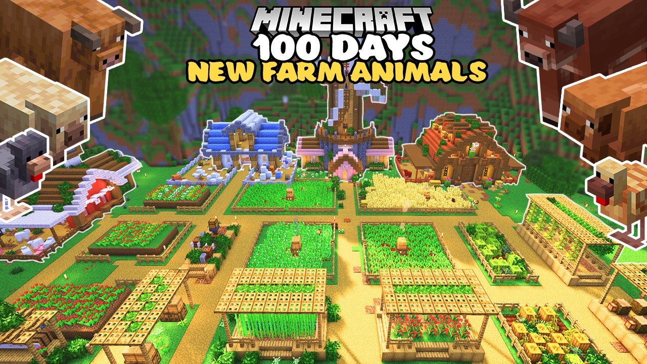 I Spent 100 Days Building the Ultimate Cozy Farm in Minecraft