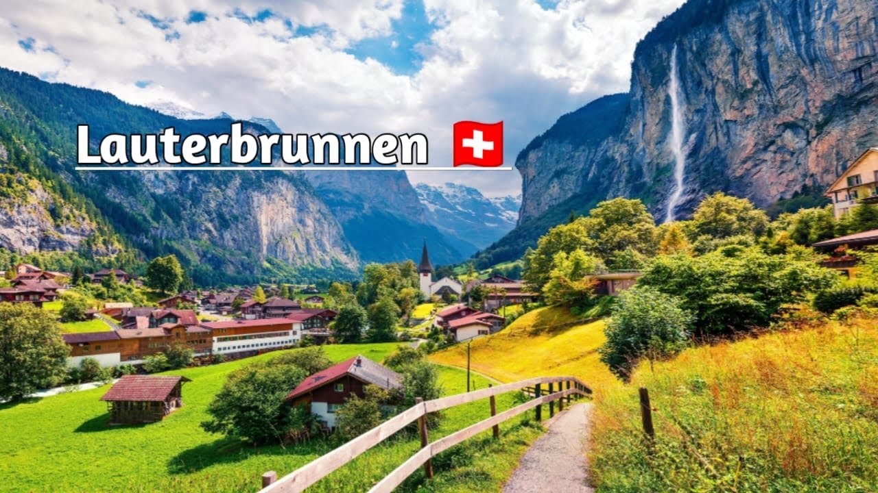12 April 2024 Lauterbrunnen Switzerland| most beautiful village of Switzerland| 4 K walking tour|