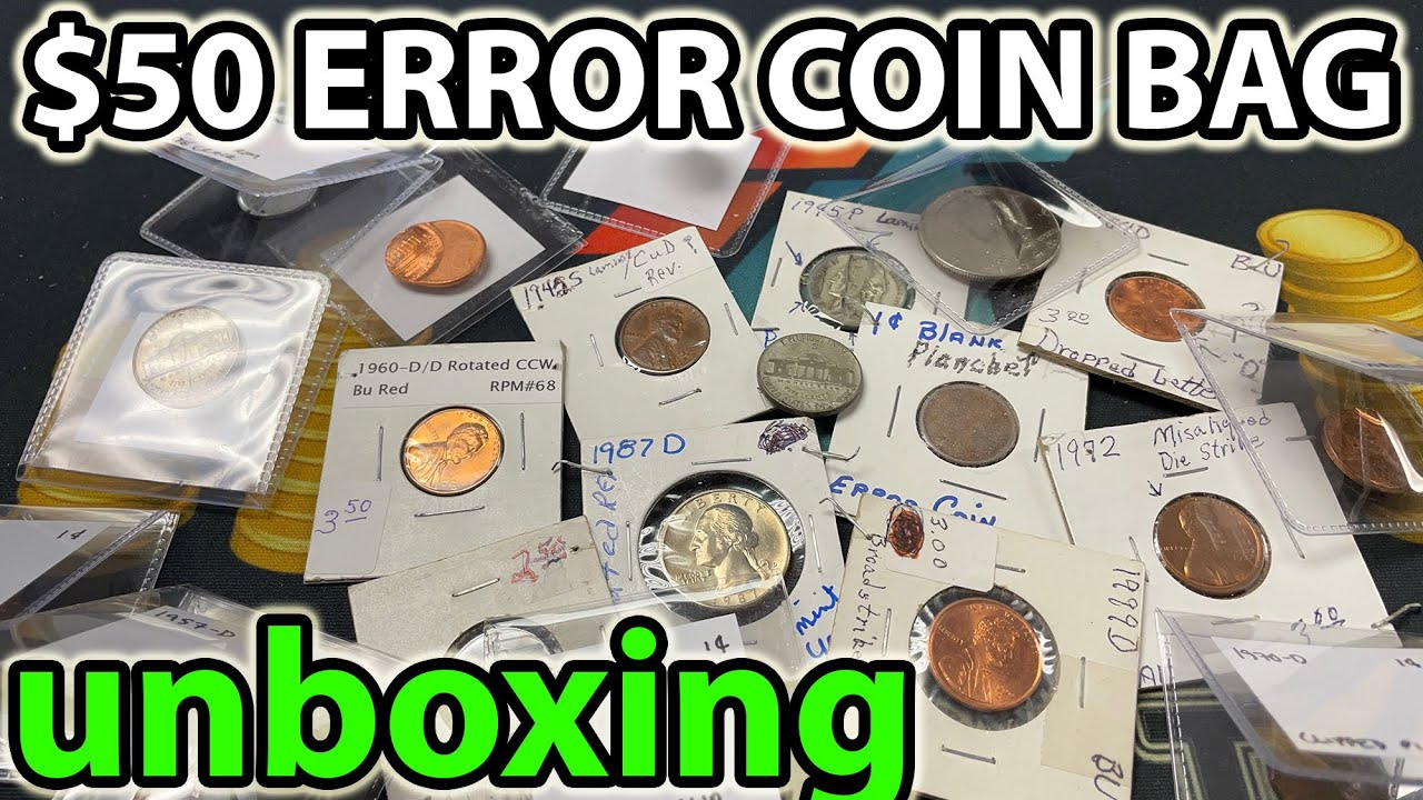 I Bought A $50 Coin Grab Bag Full Of ERRORS - Coin Collecting Unboxing