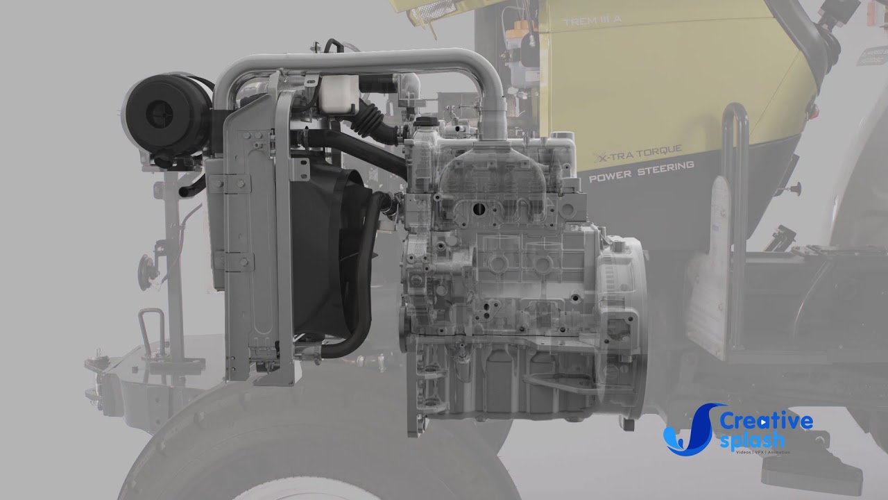 Tractor Engine Animation | Industrial Animation | Creative Splash