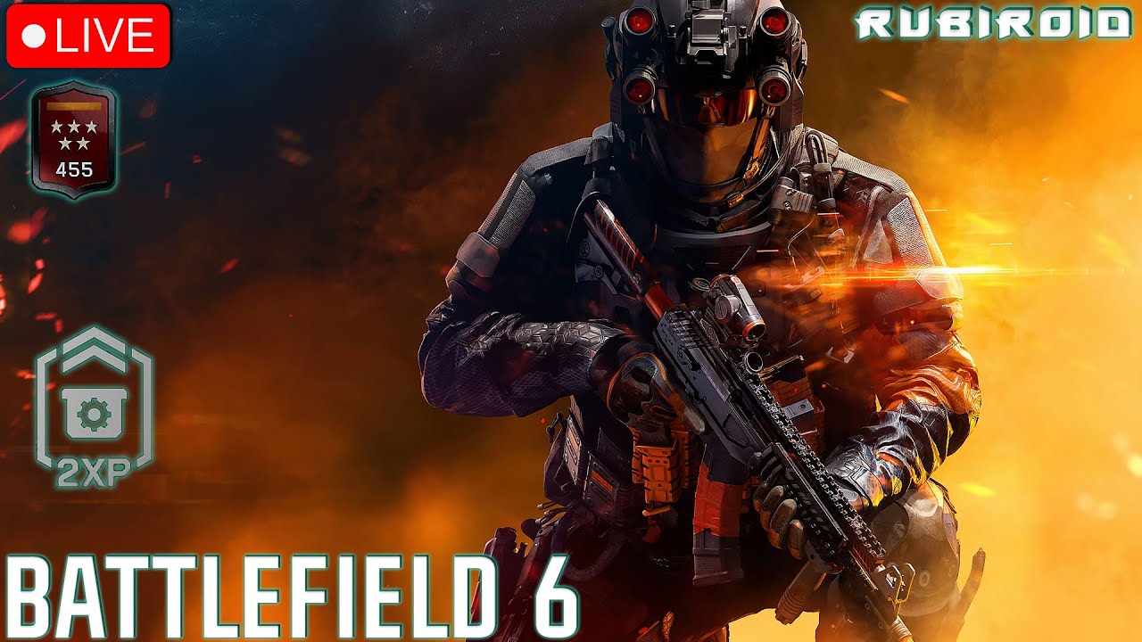 BATTLEFIELD 6 СТРИМ ➤ 455 УРОВЕНЬ ➤ ВОСКРЕСНЫЕ ЗАРУБЫ ➤ x2 ОПЫТА НА ОРУЖИЕ ➤ 1440p