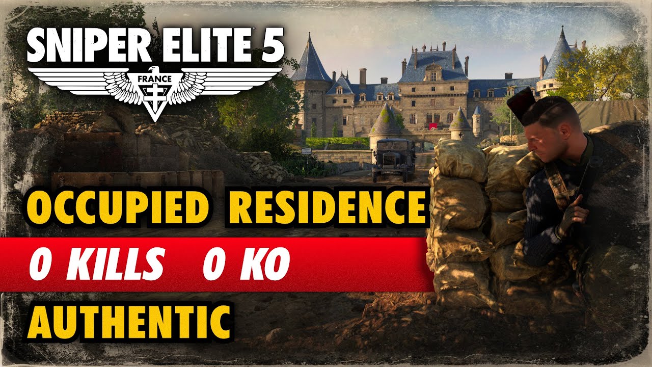 Sniper Elite 5: Occupied Residence - Ghost, 0 Kills, No KO, Authentic