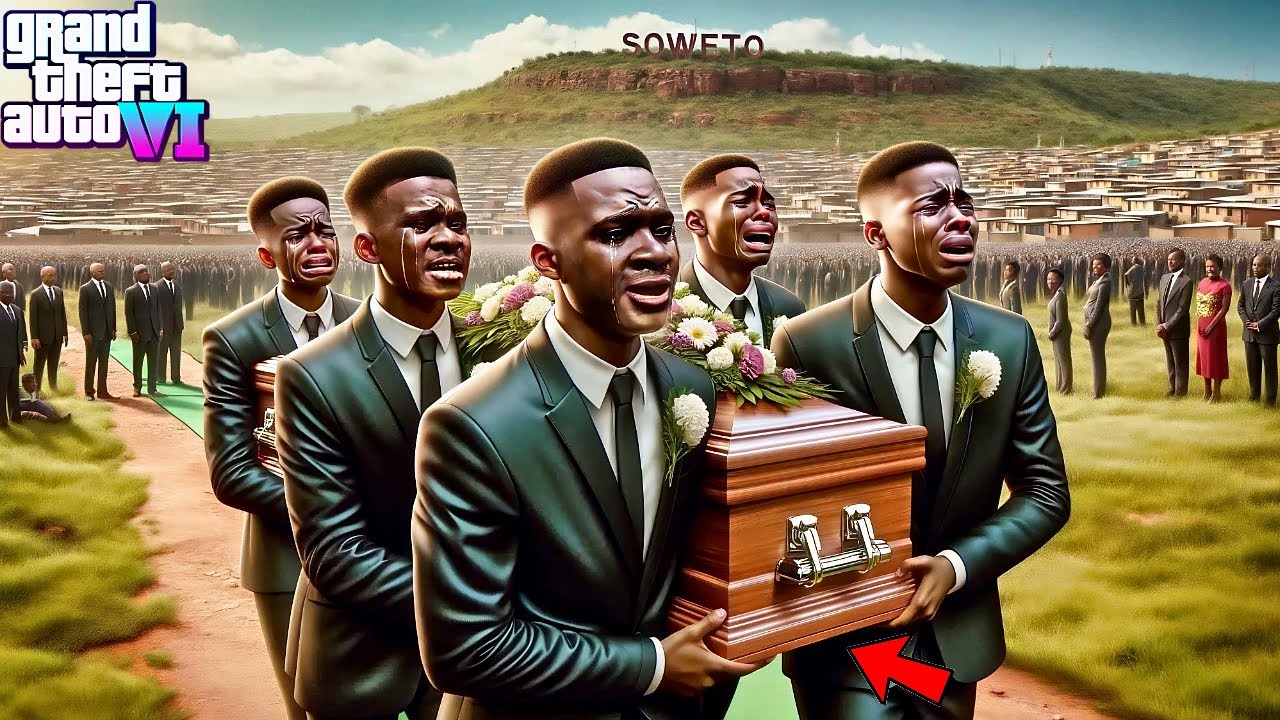 😢💔Franklin's African Cousin Funeral In Soweto South Africa-GTA 5 Real Life Mod Remastered Season 1