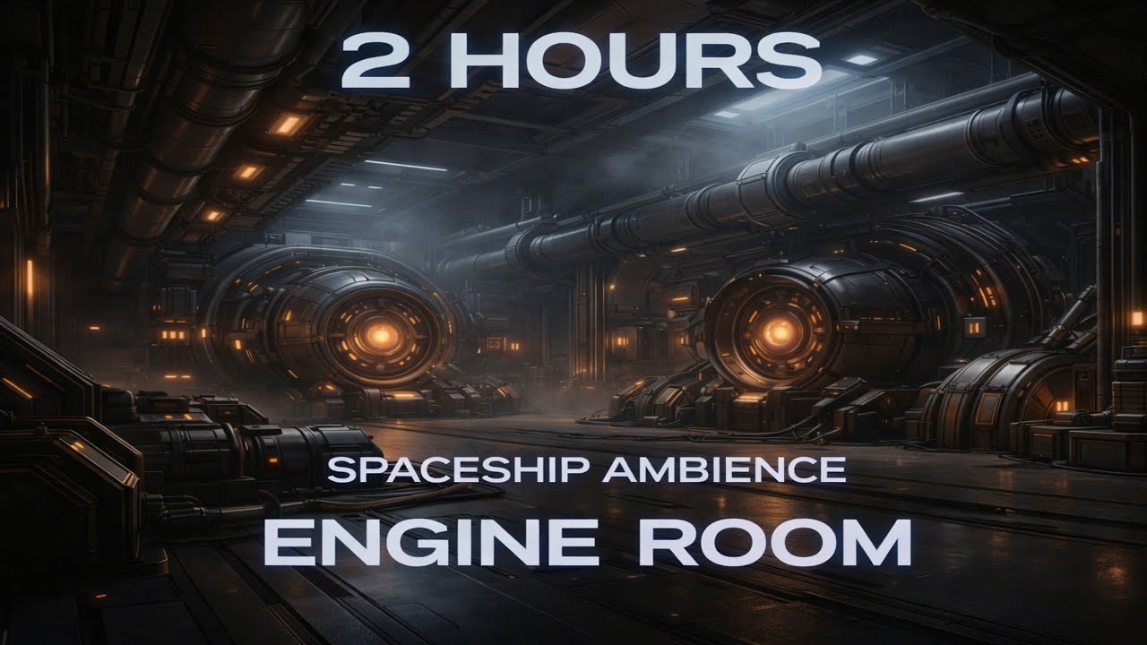 Spaceship Interior Ambience – Engine Room | Deep Focus (2 Hours)