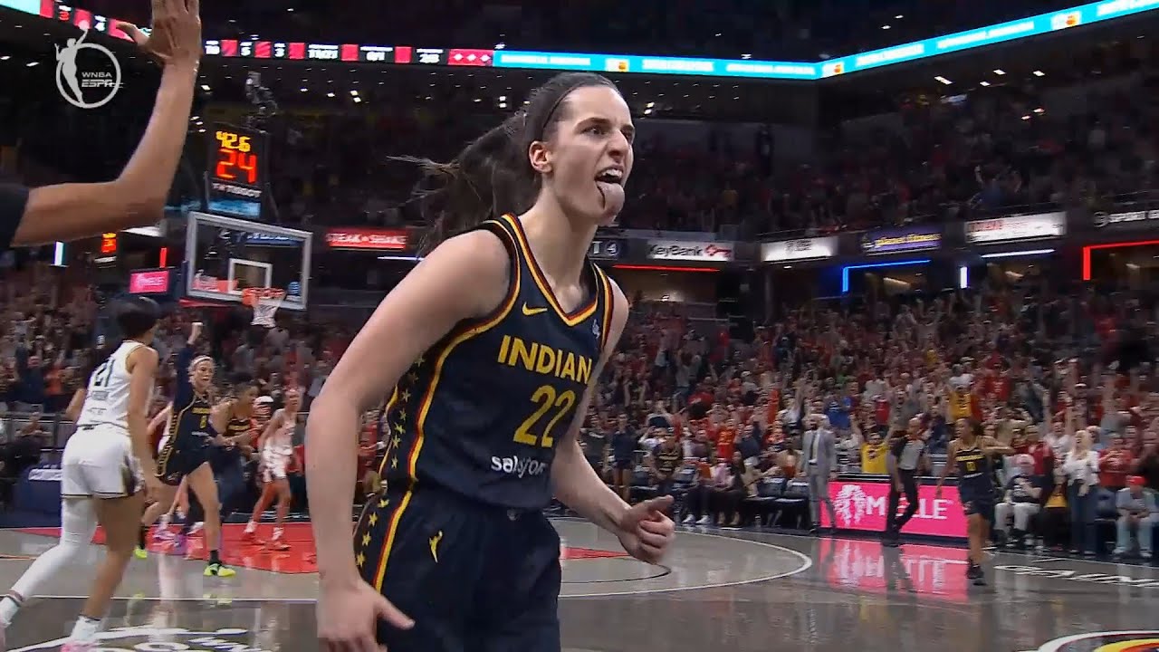 Caitlin Clark hits 3 straight crazy threes in 38 seconds vs New York 😳