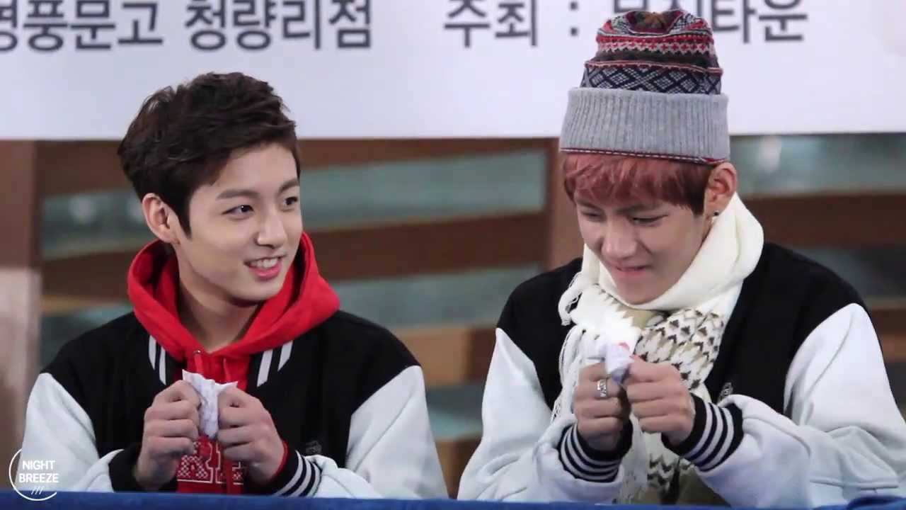 131111 방탄소년단 청량리 팬사인회 뷔 졸려요~ v_v)*
