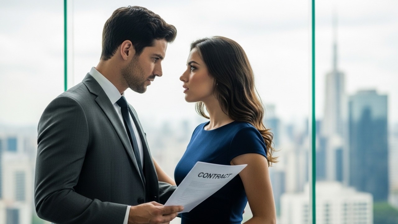 O magnata da hotelaria propôs um contrato… e ela mudou a última cláusula