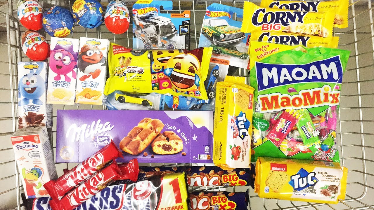 A Lot Of Candy 2018 NEW #109 ASMR / АСМР Покупка Киндер Сюрпризы Щенячий Патруль Маша и Медведь