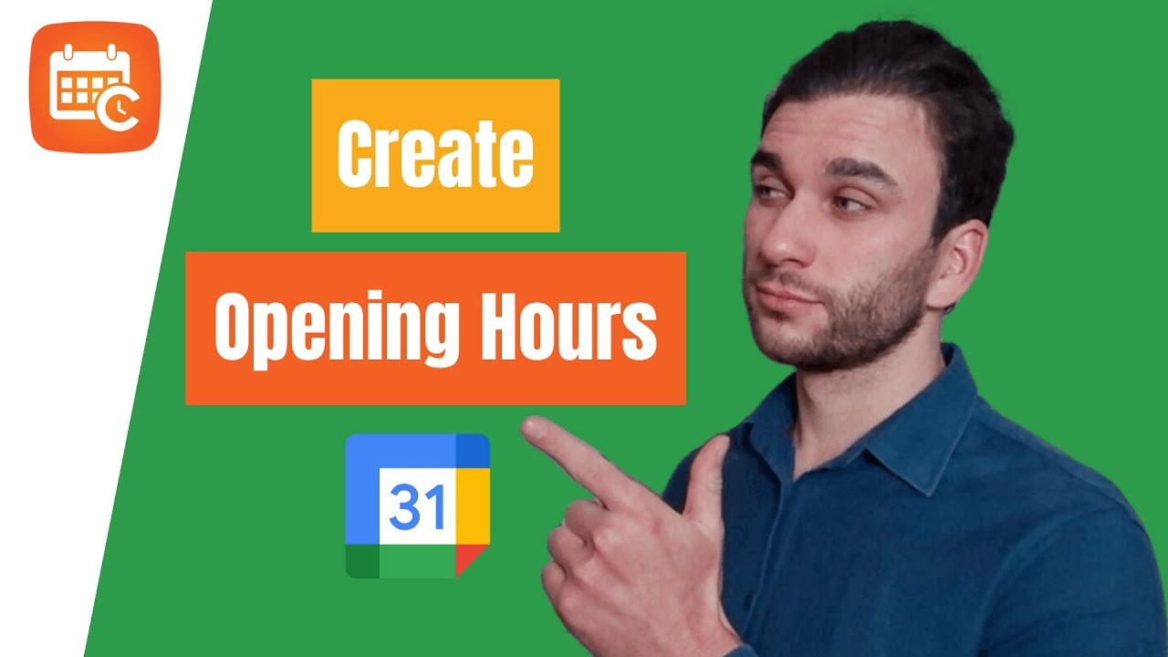 Create 9-5 Opening Hours on your Google Calendar and the CalendarApp