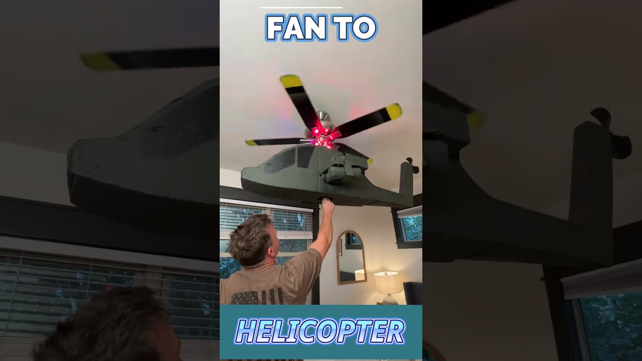 Helicopter ceiling fan | Modern Helicopter Ceiling Fan with LED Light