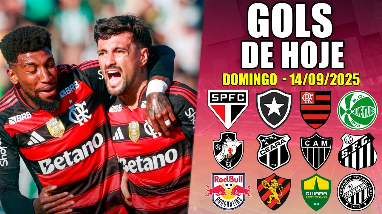 ⚽ TODOS OS GOLS DESTE DOMINGO 14/09/2025 - GOLS DE HOJE, BRASILEIR&Atilde;O S&Eacute;RIES A,B,C E D COMPLETO)