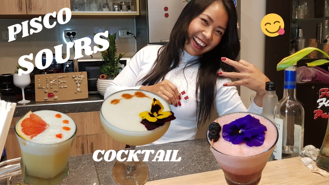 PISCO SOUR COCKTAIL (3 Rectas deliciosas) COCTELES CLASICOS | CHIRIMOYA SOUR | MORA SOUR🍹😋
