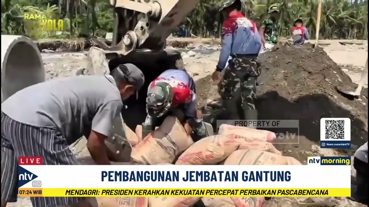 Semangat Pengabdian Prajurit dalam Pembangunan Jembatan Gantung