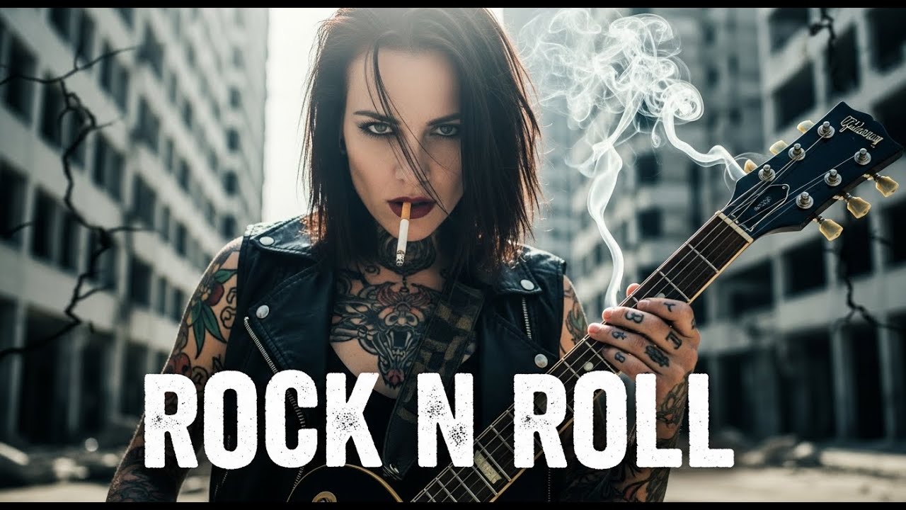 Gritty Hard Rock Anthem 🎸 Outlaw Woman Riding Through Ruins