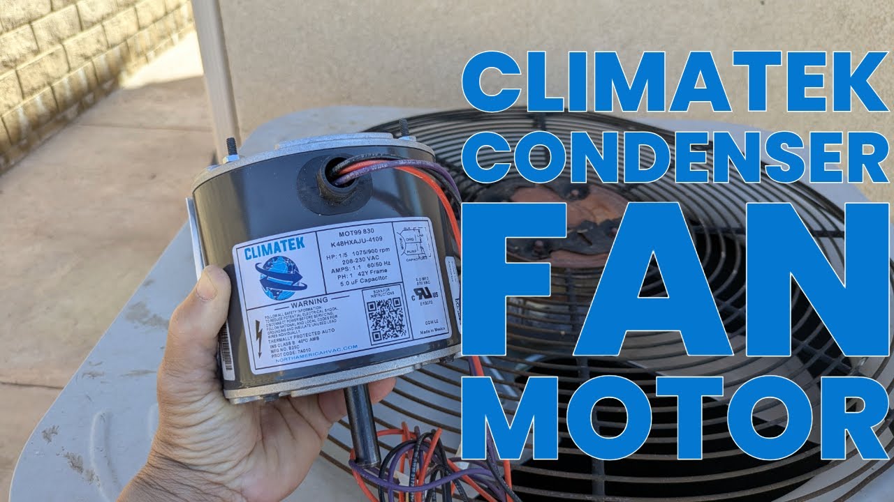 ClimaTek 1/5 HP Condenser Fan Motor | Replaces Lennox, Armstrong, Ducane (100483-02, 100483-21)