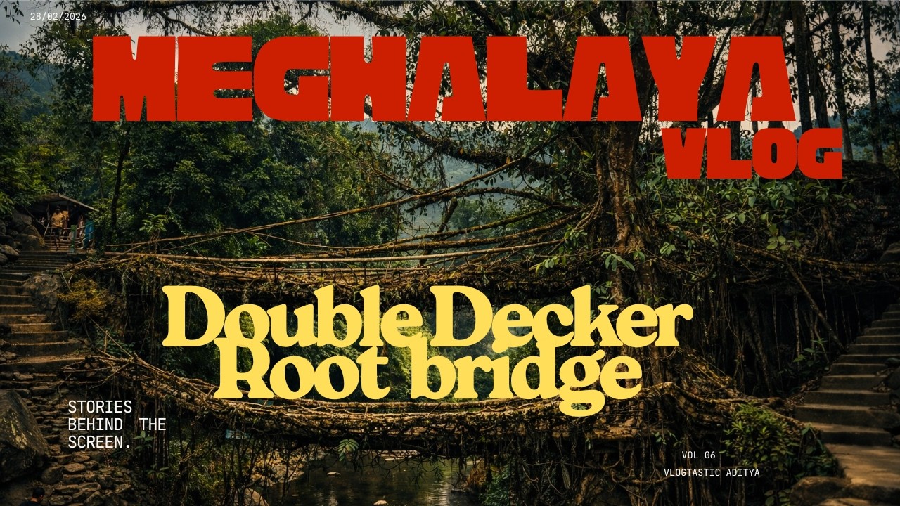 VLOG 7 | Double Decker Root Bridge Trek + Blue Lagoon | The Perfect Ending | Meghalaya Vlog - Ep-06