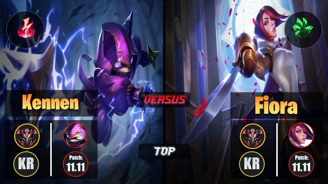 GrandMaster KENNEN [Electrocute] (Top) VS  FIORA - Grandmaster KR Patch 11.11
