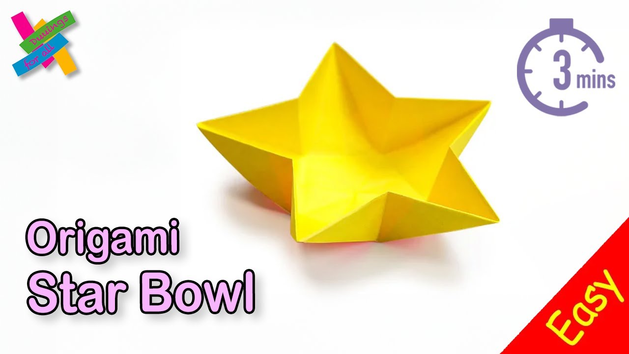 Origami STAR BOWL | DIY Easy | How to make paper dish easy | Fold Tutorial