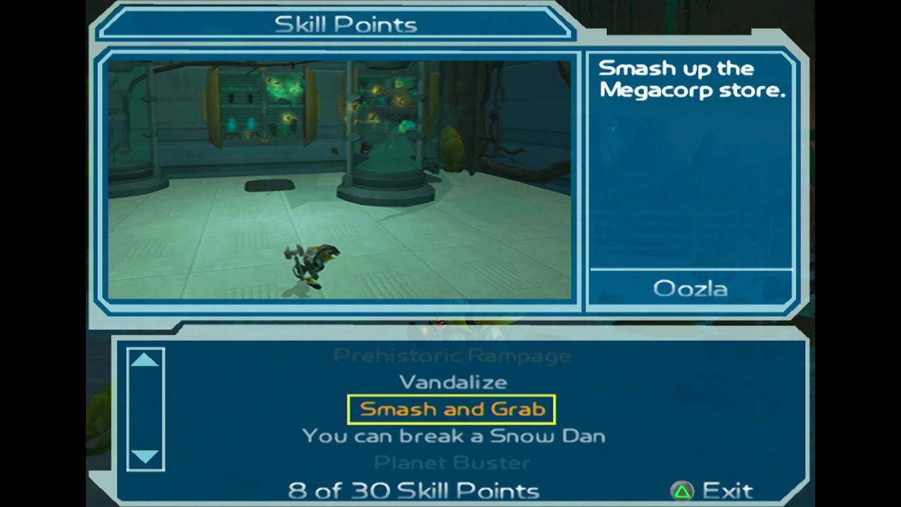 Ratchet and Clank 2 Going Commando Skill Point Planet Oozla Smash and Grab