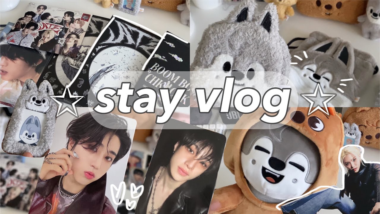 stay vlog // unboxing magic school fanmeet merch, ATE album nemo, postcard and all ver & toy world 🧸