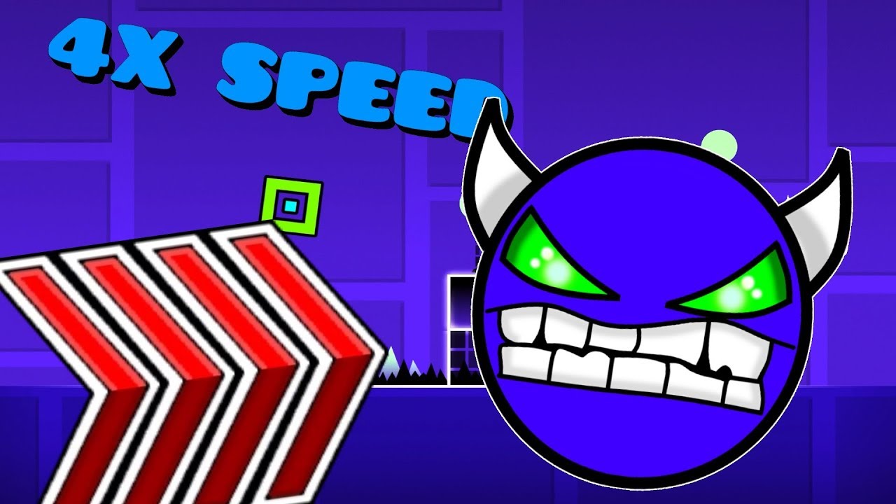 Geometry Dash All Levels 1-21 in 4x speed