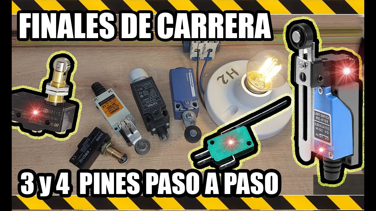 Como se conectan FINALES DE CARRERA o Limit Switch de 3 y 4 Contactos (Pines)