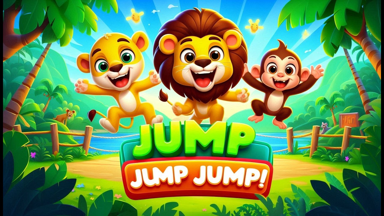 Jump Jump Jungle Fun! 🦁🐒 | Lion & Monkey Kids Song