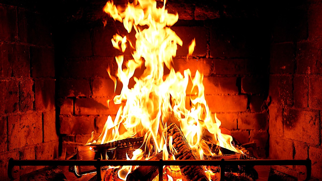 Cozy Fireplace 4K (12 HOURS). Fireplace with Crackling Fire Sounds. Fireplace Ambience