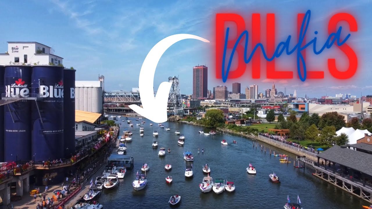 Bills Mafia Boat Parade | Drone Footage | Chasing Vertical