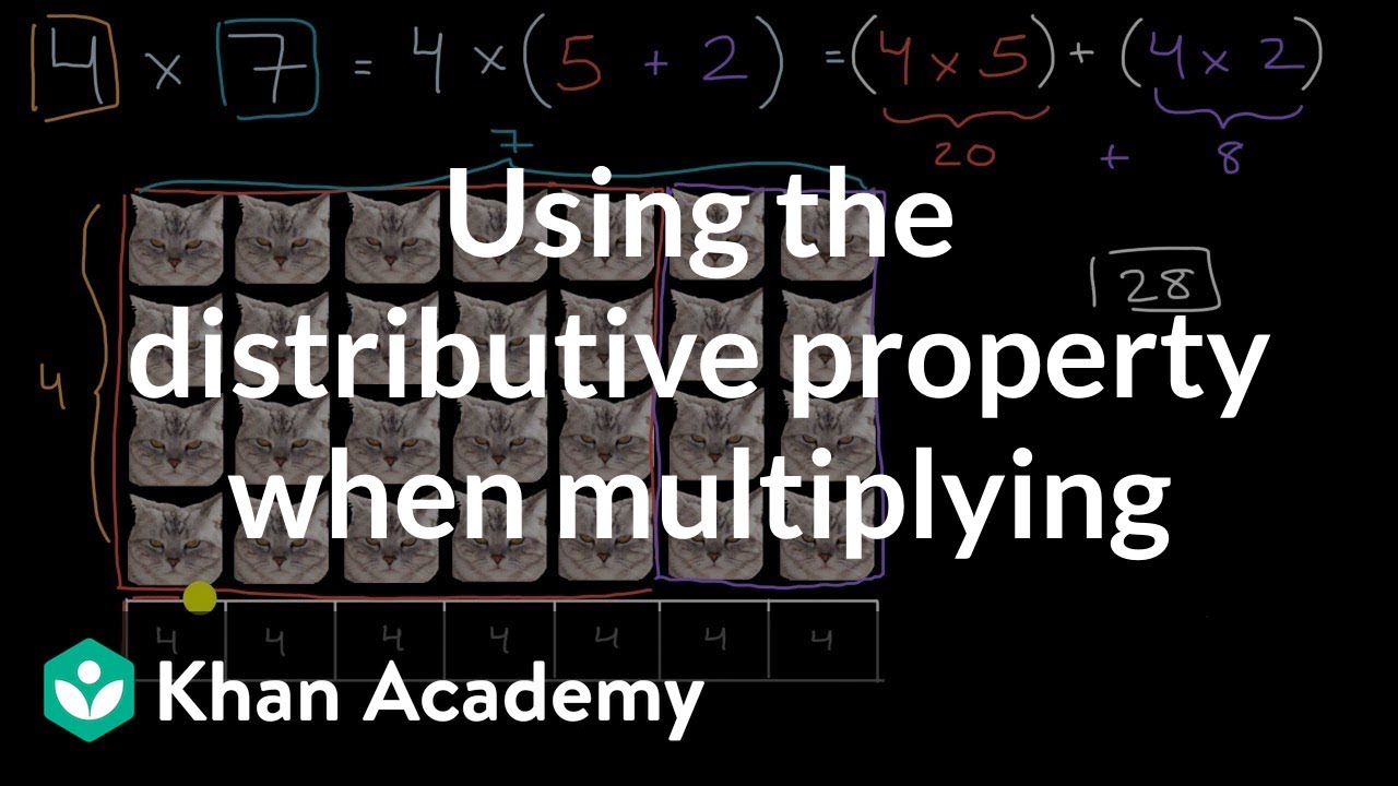 Using the distributive property when multiplying
