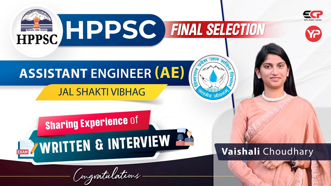 Vaishali selected as Assistant Engineer in Jal shakti Vibhag Himachal Pradesh HPPSC exam 2024