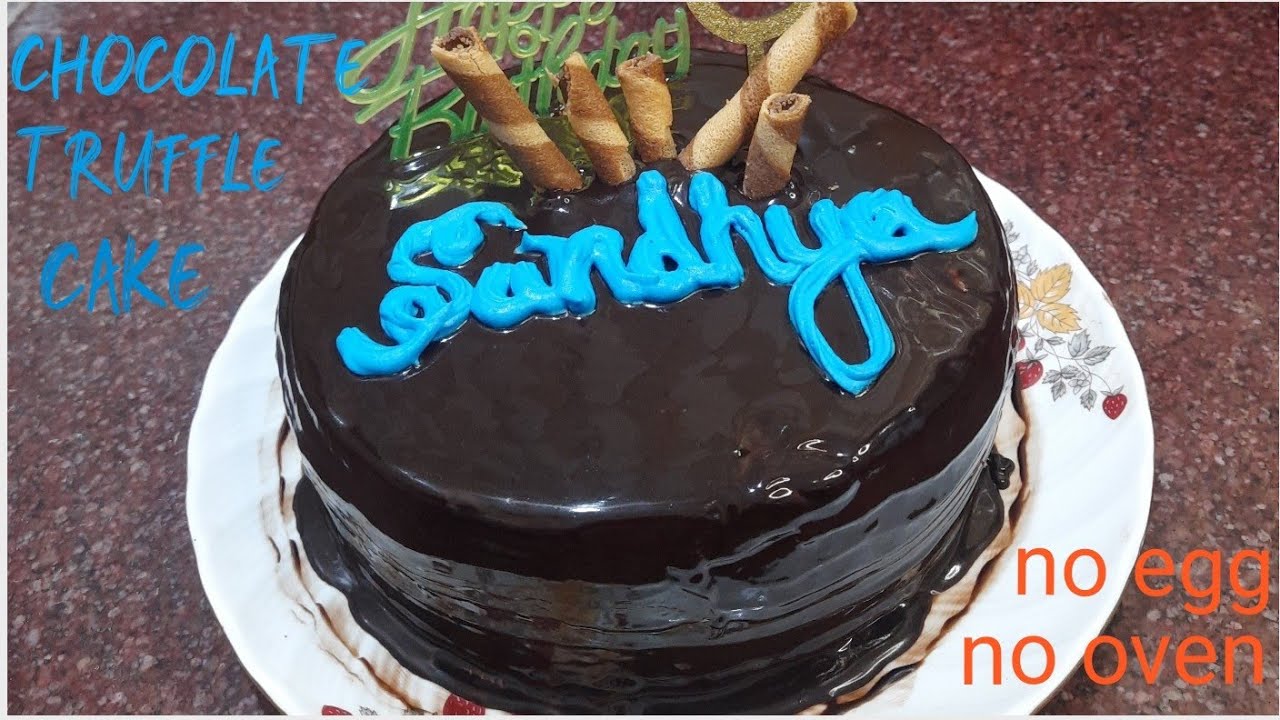 Soft & amazing chocolate Truffle cake without egg and oven