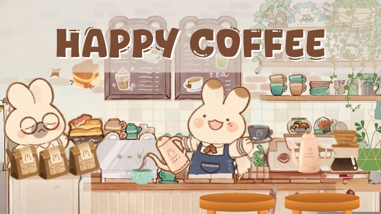 𝐏𝐥𝐚𝐲𝐥𝐢𝐬𝐭  Happy Coffee 🌸☕ 1 Hour Cute Lofi Playlist 🎧 Purring Sounds 🌈(study/aesthetic/chill/cafe)