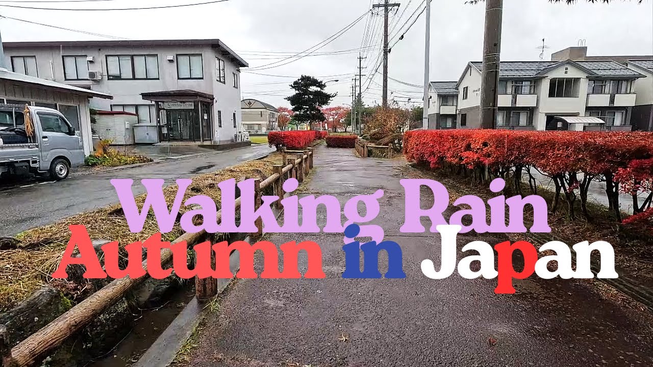 Japan-Nagano - Experience Japan's Rainy Season | Tranquil Autumn Walk 4K