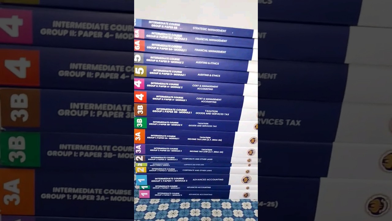 CA INTERMEDIATE New Course ✨️Study Material Unboxing ICAI | For May 2024 | Both Group | CA Books |