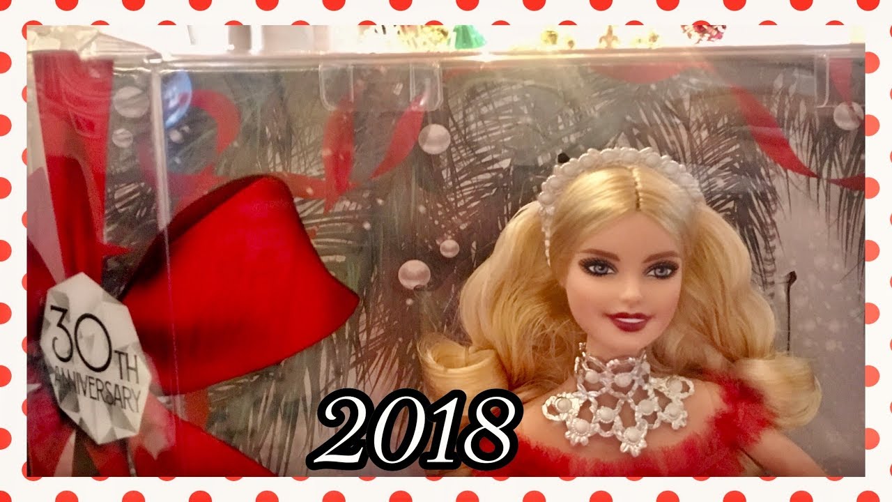 2018 / 30th Year of Holiday Barbie Dolls / Christmas Collection / 2018 Holiday Barbie Doll Review