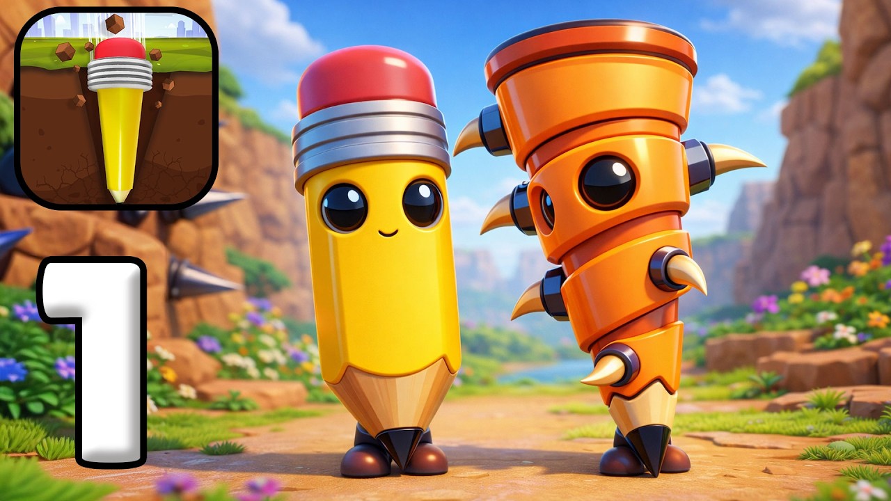 🖊️ Pen Dig Gameplay ✨ Part 1 Walkthrough | Satisfying Digging Adventure Begins 📱