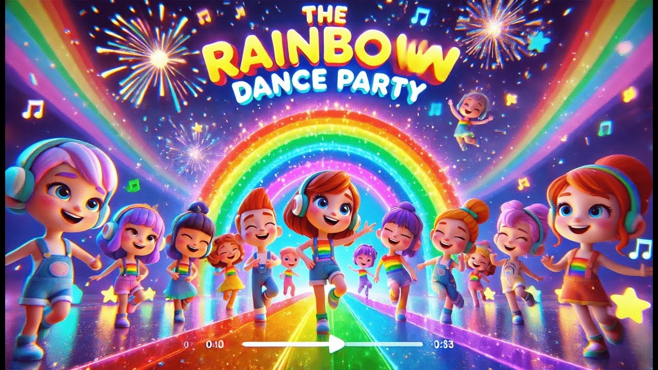 The Rainbow Dance Party: 🌈Fun Song for Kids🎶💃