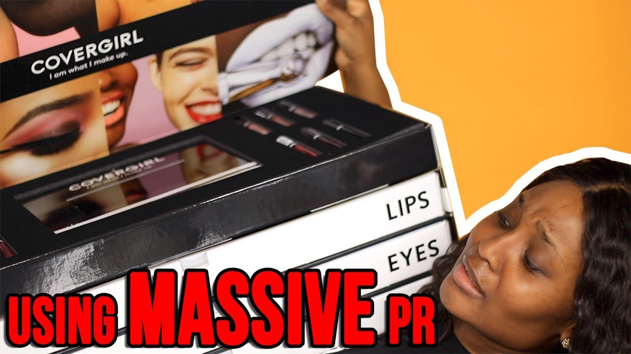 Full face using the BIGGEST PR package I’ve ever gotten! Covergirl #YouTriedIt