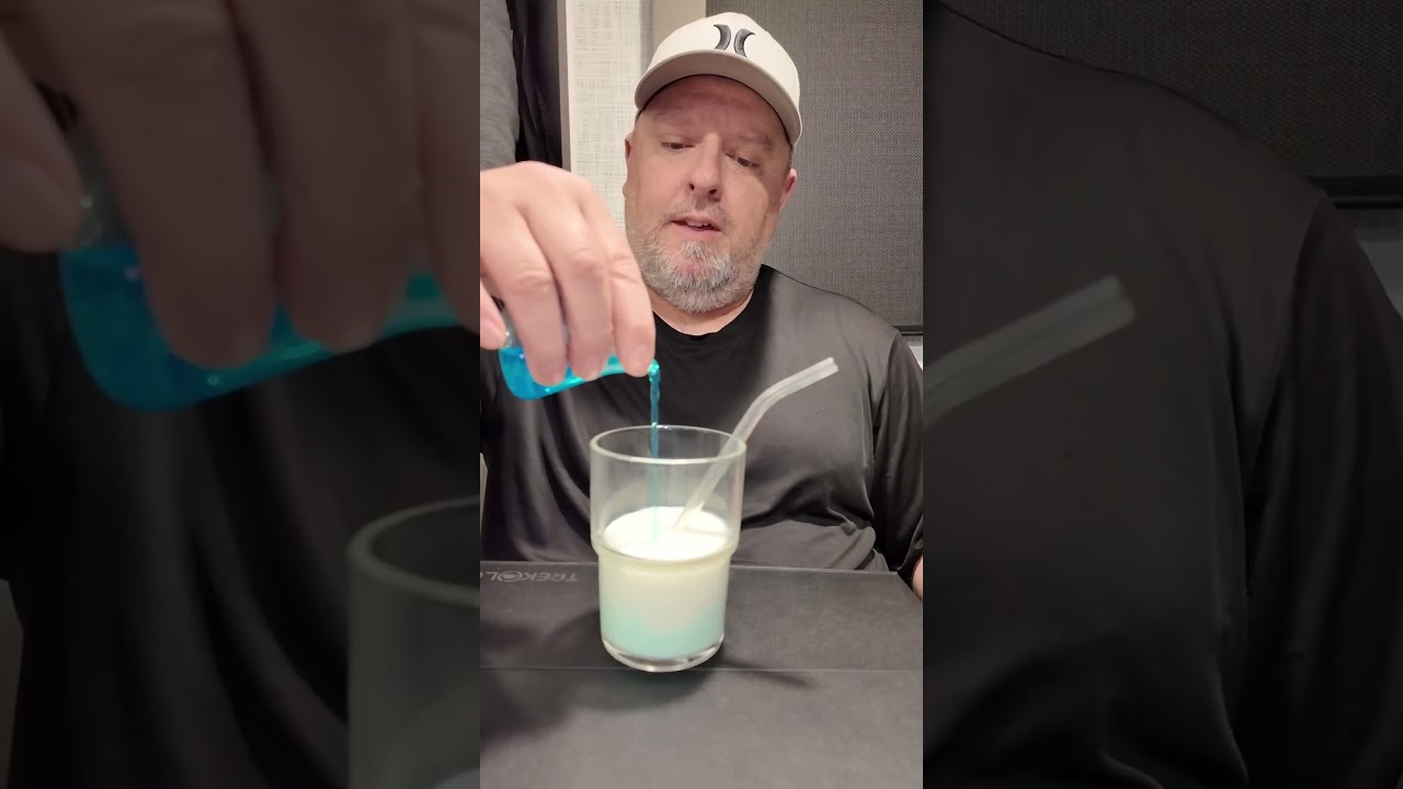 Milk + Ocean Blue Lemonade = Oddly Drinkable?