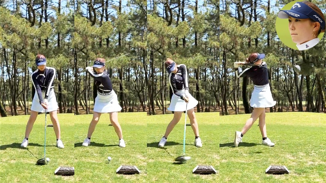 Kaho Kinoshita 木下夏帆 プロゴルファー DRIVER SHOT SLOW MOTION !!!
