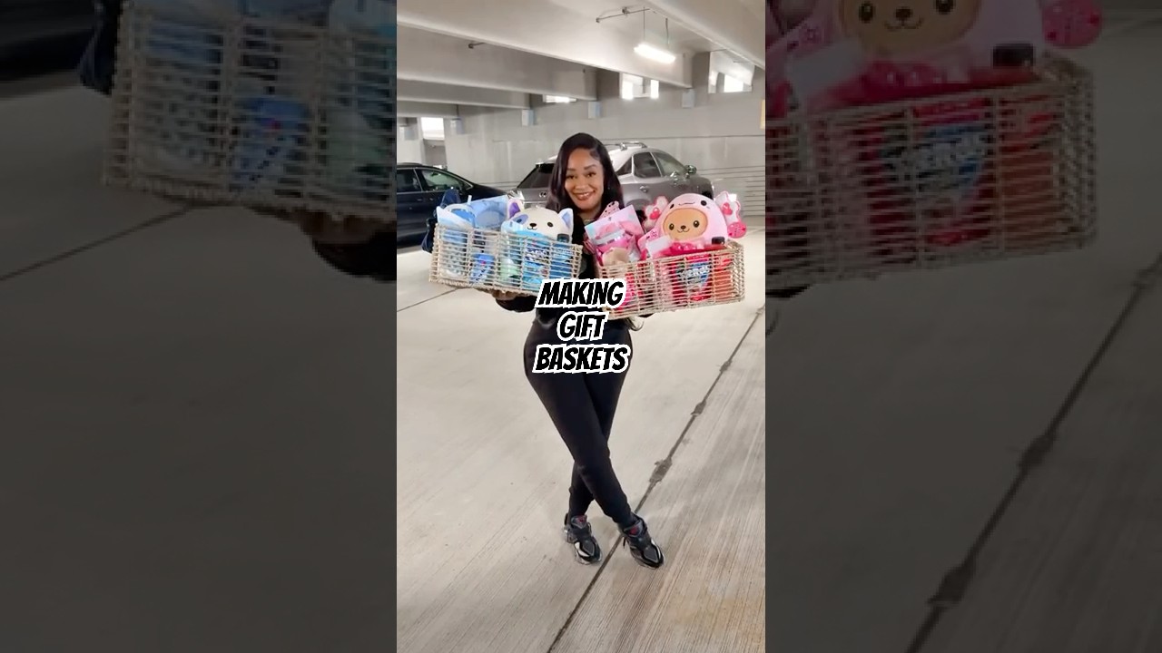 Make some color coordinated gift baskets for my daughter&rsquo;s twin friends with me! 💕🦋