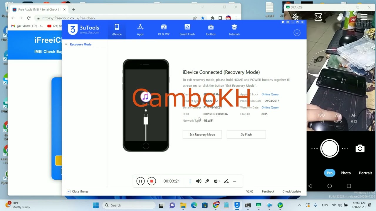 របៀបឆែកIcloudទូរសព្ទដែលគាំង ឬ ជាប់លេខកូដបាន100%