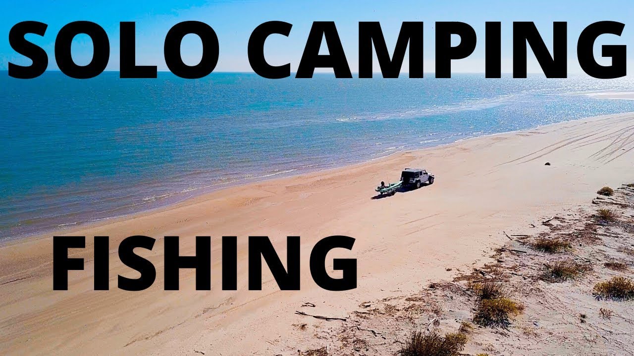 SOLO Beach CAMPING and FISHING! (East Matagorda)
