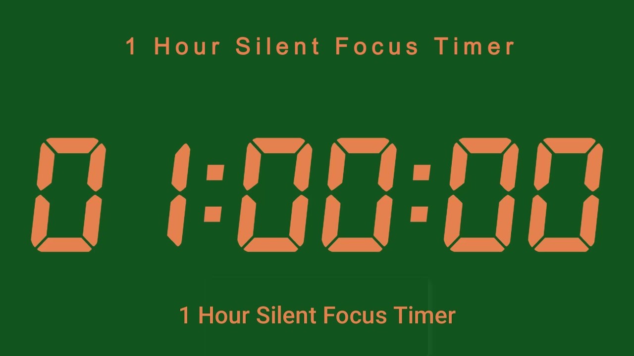 1 Hour Silent Focus Timer