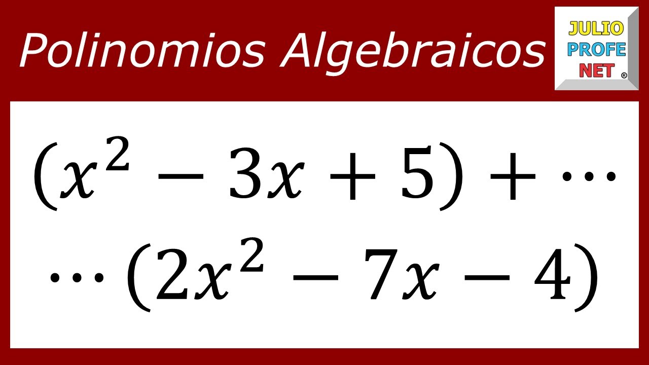 Suma de polinomios | Ej. 1 #julioprofe