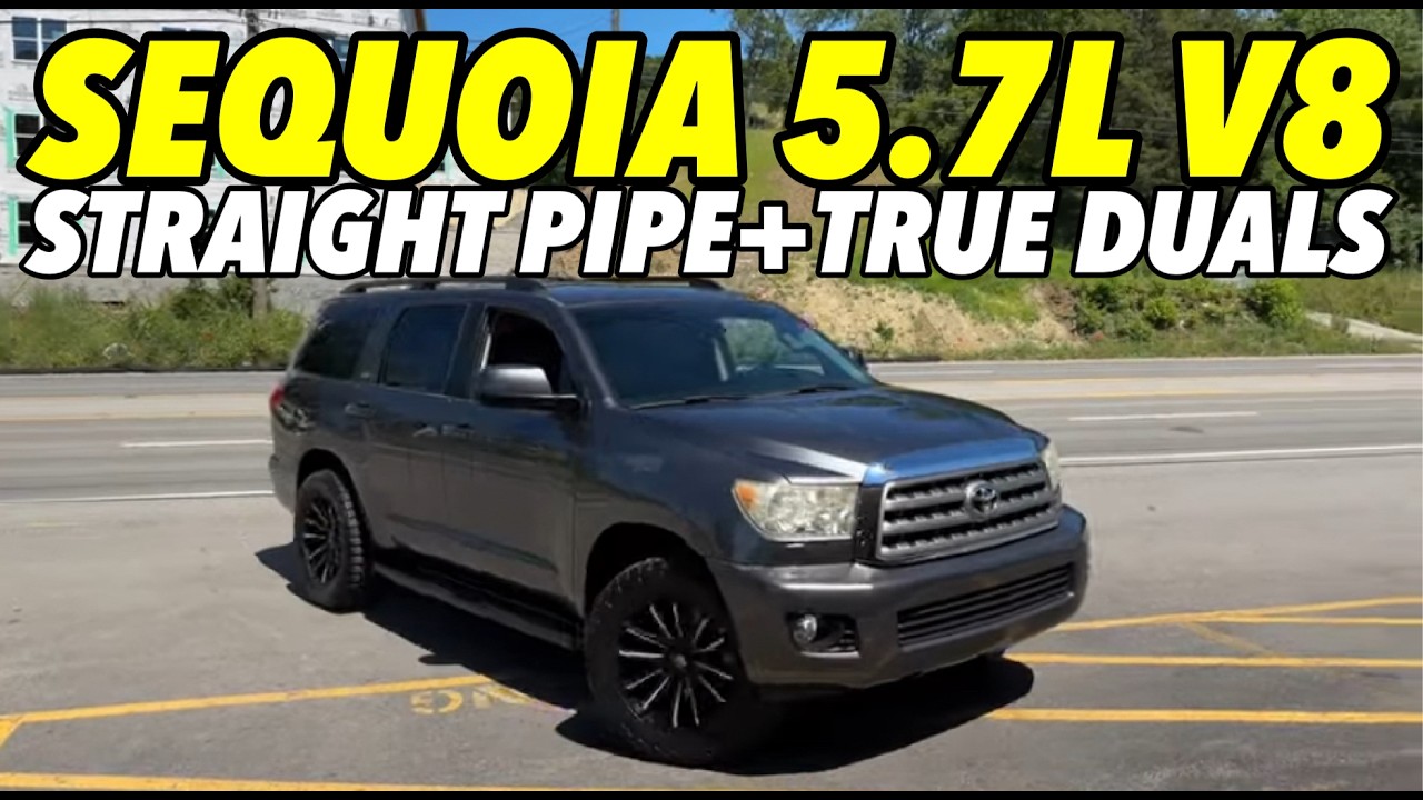 Toyota Sequoia 5.7L V8 2014 года с настоящими двойными прямыми трубами!