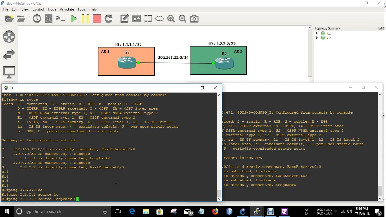 eBGP MultiHop Explained - LAB || [TAMIL]
