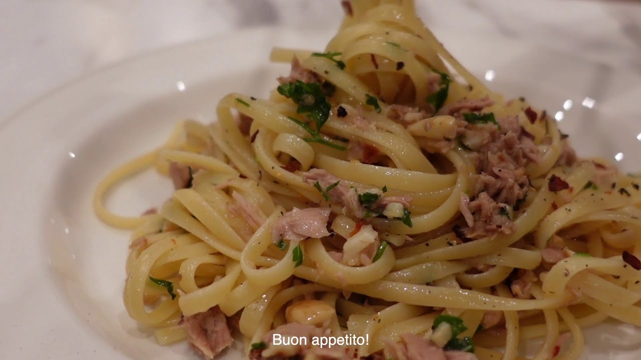 香辣吞拿魚意粉 | 15 minutes Spicy tuna aglio e olio