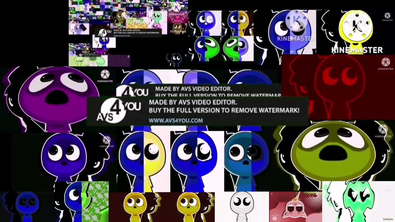 too many sprunki animated series intro 22 parison